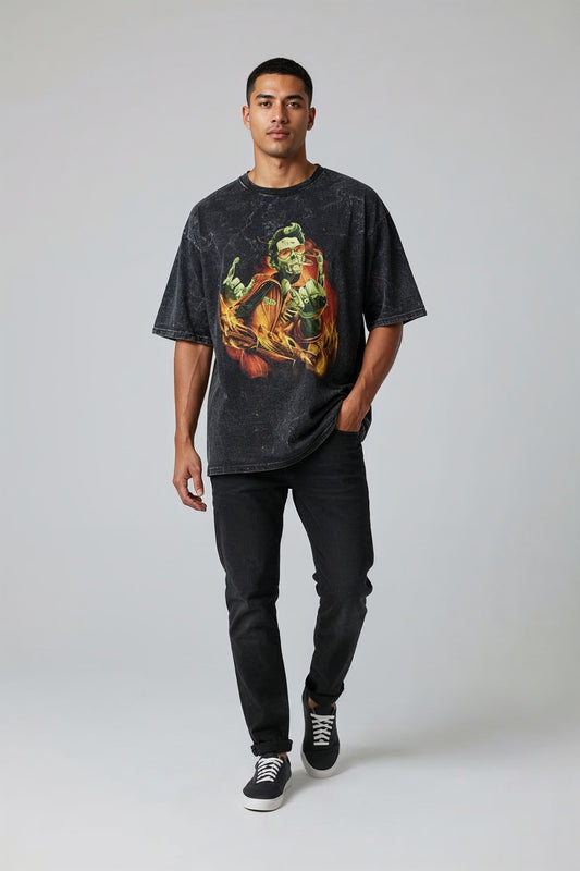 MC STREET ACID WASHED TEE