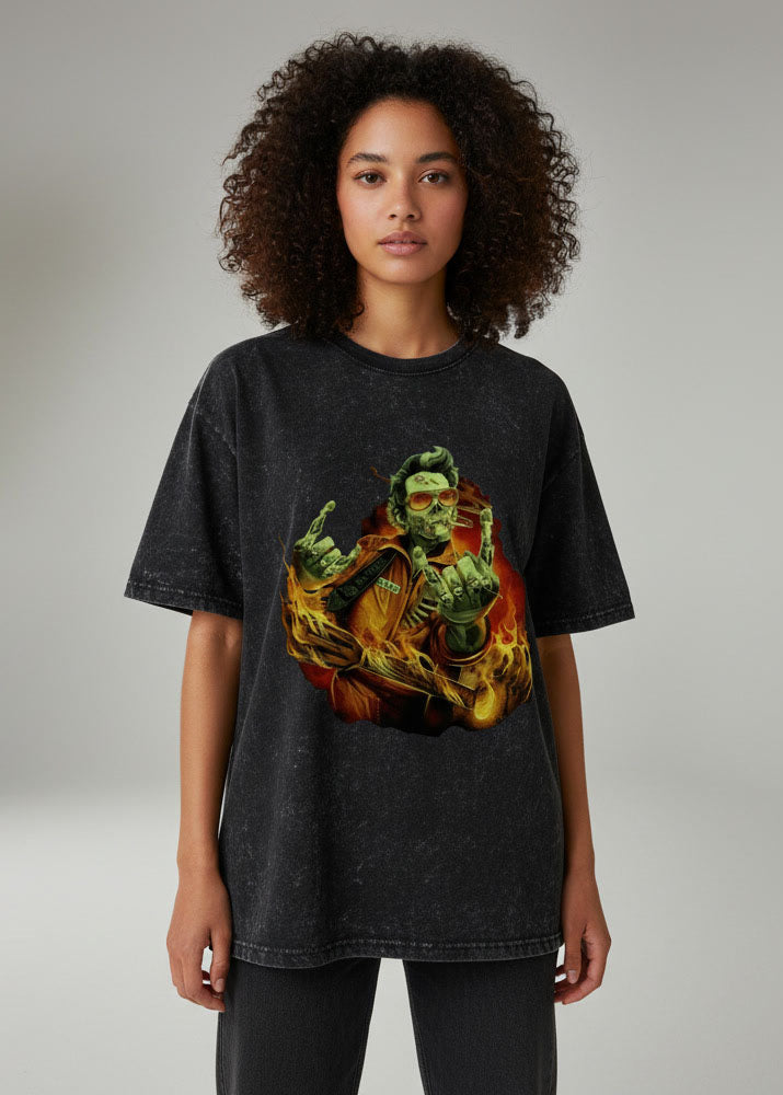 MC STREET ACID WASHED TEE